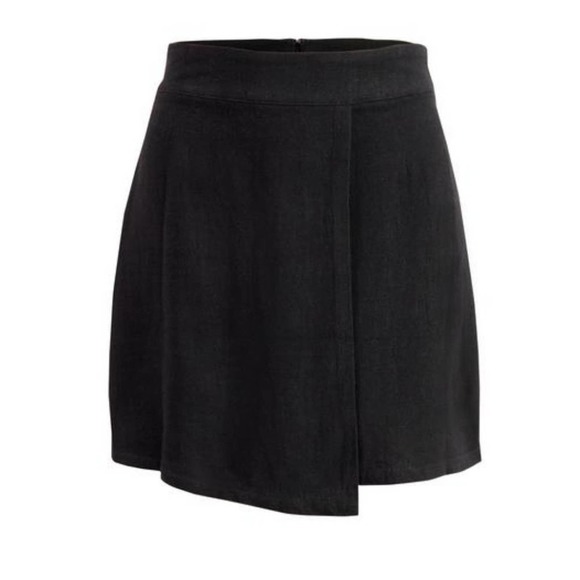 Eye To Eye Dresses & Skirts - Eye To Eye Andrea Skirt Black Mini Faux Wrap S NWT